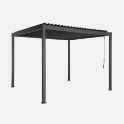 Pergola mit Lamellendach Flash 3x3m Aluminium und Stahl
