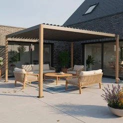 Pergola mit Lamellendach Imperial 3x4m Aluminium und Stahl