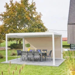 Pergola mit Lamellendach Palace 3x4m + Markise 4m