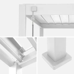 Pergola mit Lamellendach Triomphe 3x4m + 3 Lamellenwände 100 cm