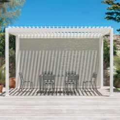 Pergola mit Lamellendach Triomphe 3x4m mit 1 Markise 4m