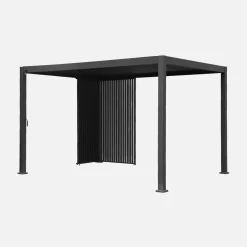 Pergola mit Lamellendach Triomphe 3x4m + vertikale Lamellenwände 100 cm und 130 cm