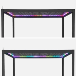 Pergola mit motorisiertem Lamellendach und LED-Beleuchtung Triomphe 3x4m