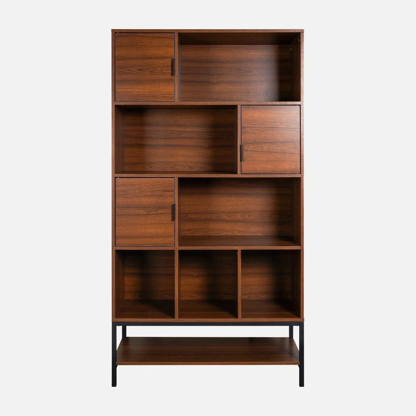 Regal Nussbaumholzdekor 9 Fächer