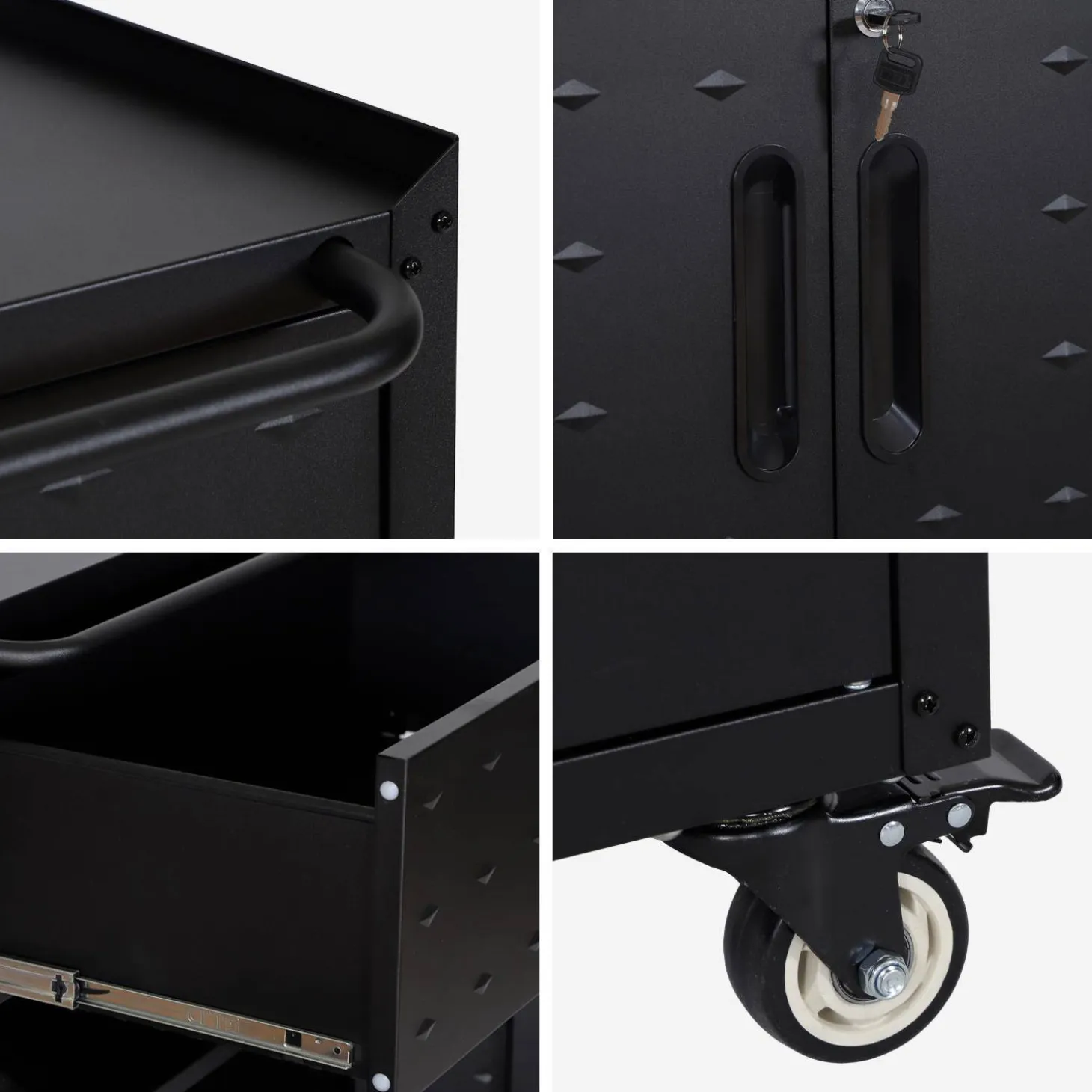 Rollenschrank mit 1 Schublade und 2 Türen