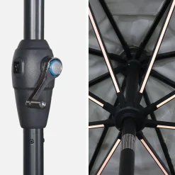 Runder LED Sonnenschirm Ø 2,7m