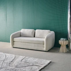 Schlafsofa 2 Plätze Chenille-Stoff