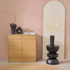Schrank Aufbewahrungsmodul Holzdekor 2 Türen 70cm