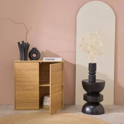 Schrank Aufbewahrungsmodul Holzdekor 2 Türen 70cm