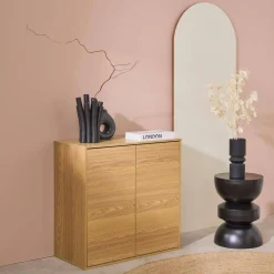 Schrank Aufbewahrungsmodul Holzdekor 2 Türen 70cm