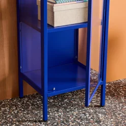 Schrank aus Stahl und gehärtetem Glas, 1 Tür, 160 cm