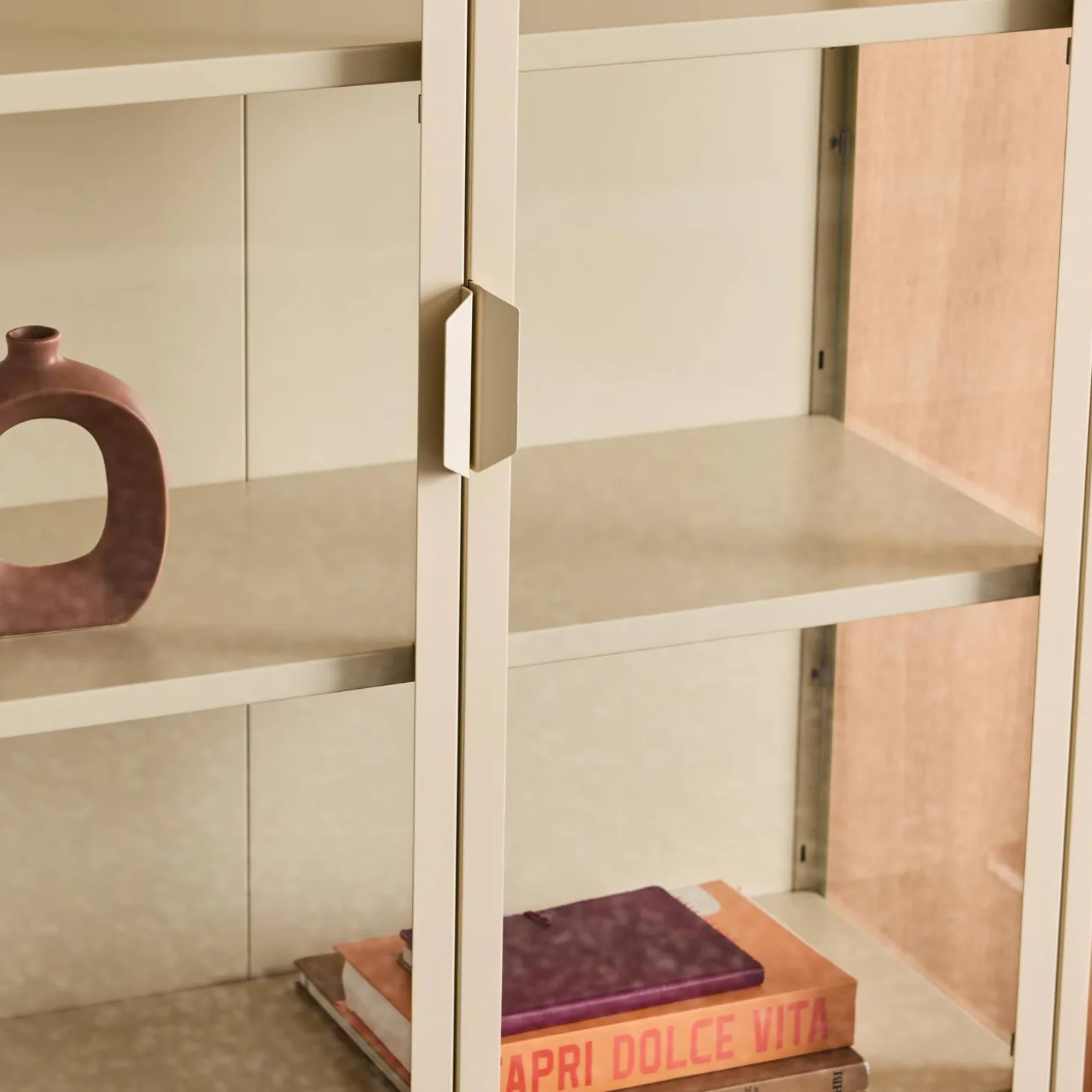 Schrank aus Stahl und gehärtetem Glas, 2 Türen, 180 cm