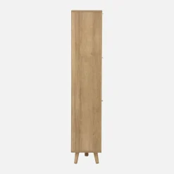 Schuhmöbel mit Holzdekor Rattan-Geflecht und 3 Klappen