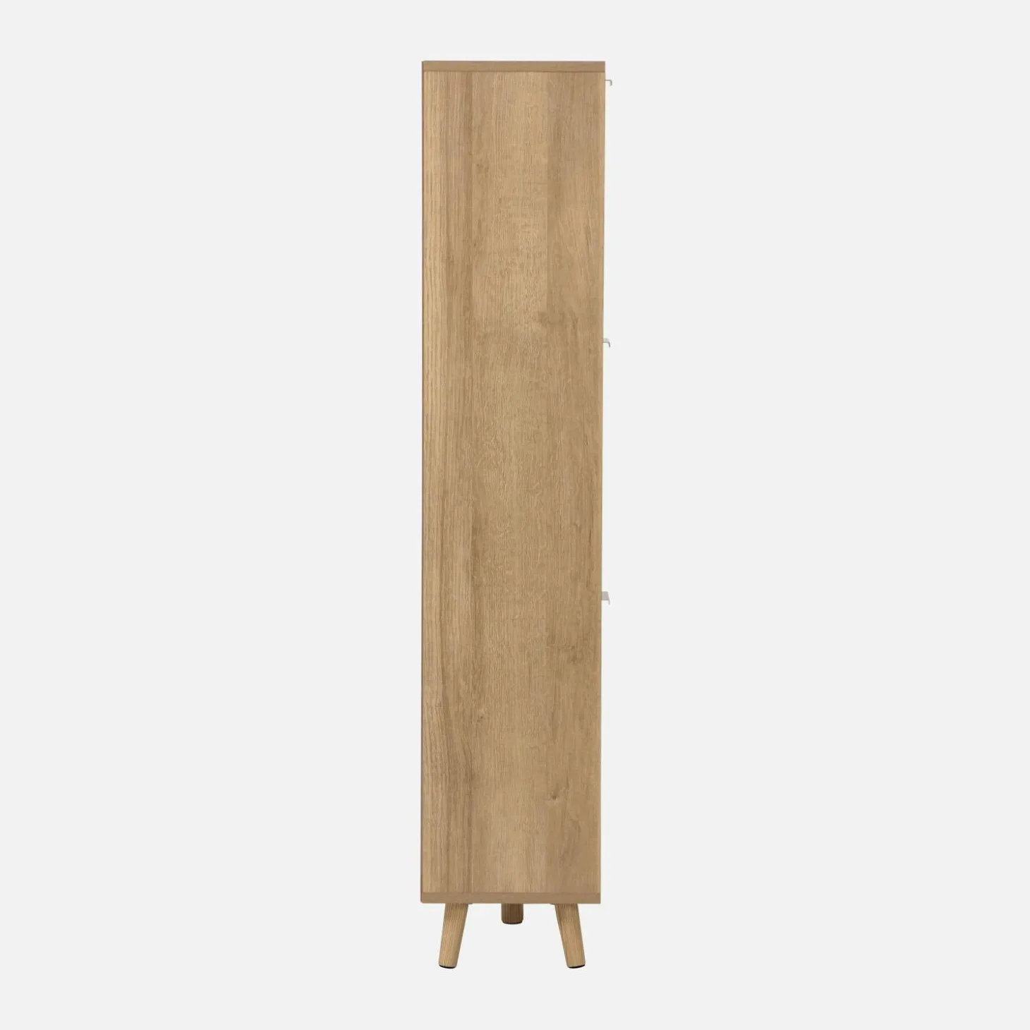Schuhmöbel mit Holzdekor Rattan-Geflecht und 3 Klappen