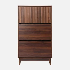 Schuhschrank 3 Türen Naturholzdekor