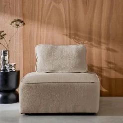 Sessel Einsitzer für modulares Bouclé-Sofa