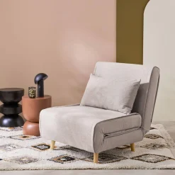 Sessel mit Holzgestell und Schlaffunktion für 1 Person