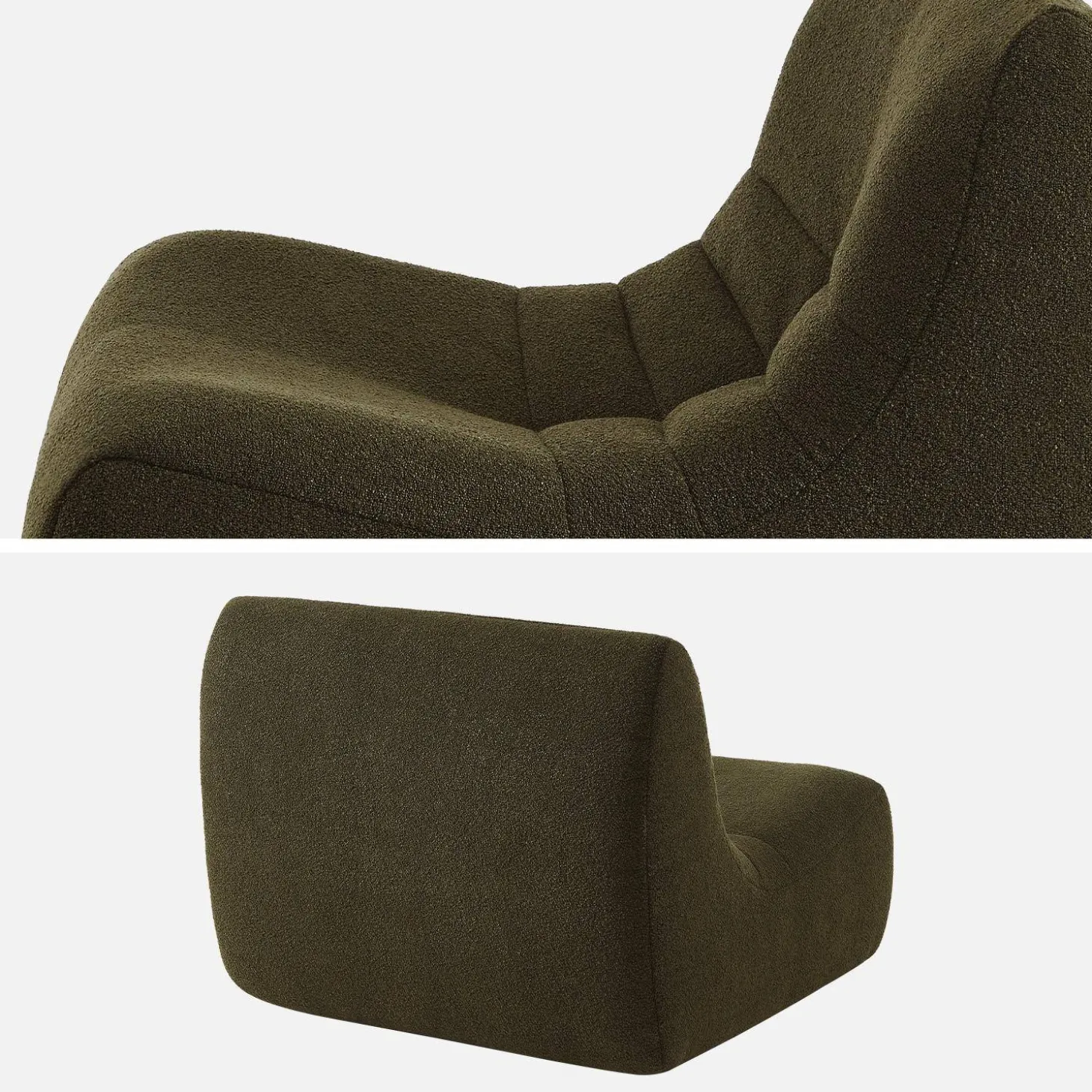 Sessel mit strukturiertem Bouclé-Bezug, 1 Sitzer