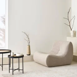 Sessel mit strukturiertem Bouclé-Bezug, 1 Sitzer
