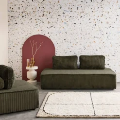 Sessel und 2-Sitzer Sofa mit Cordbezug
