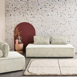 Sessel und 2-Sitzer Sofa mit Cordbezug