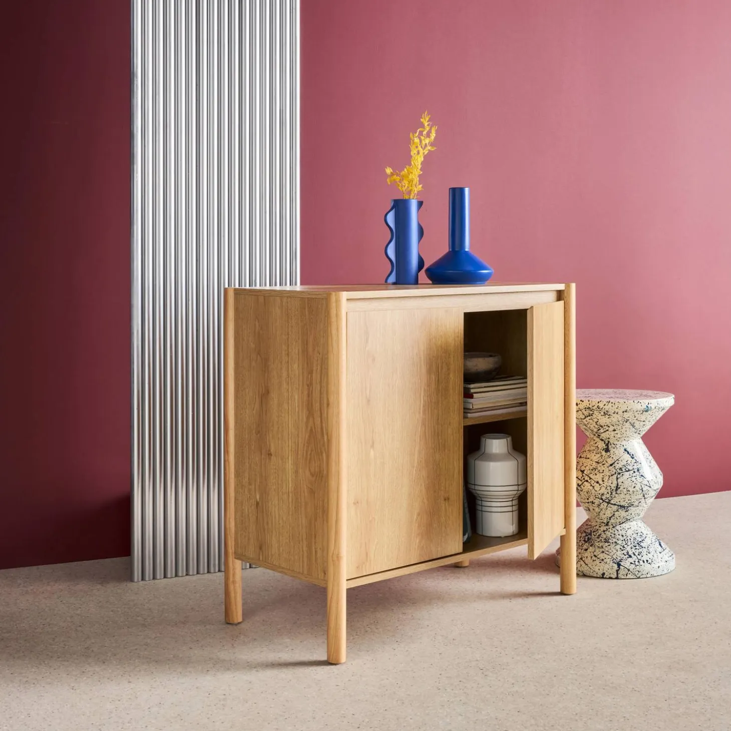 Sideboard Holzdekor 2 Türen 80 cm