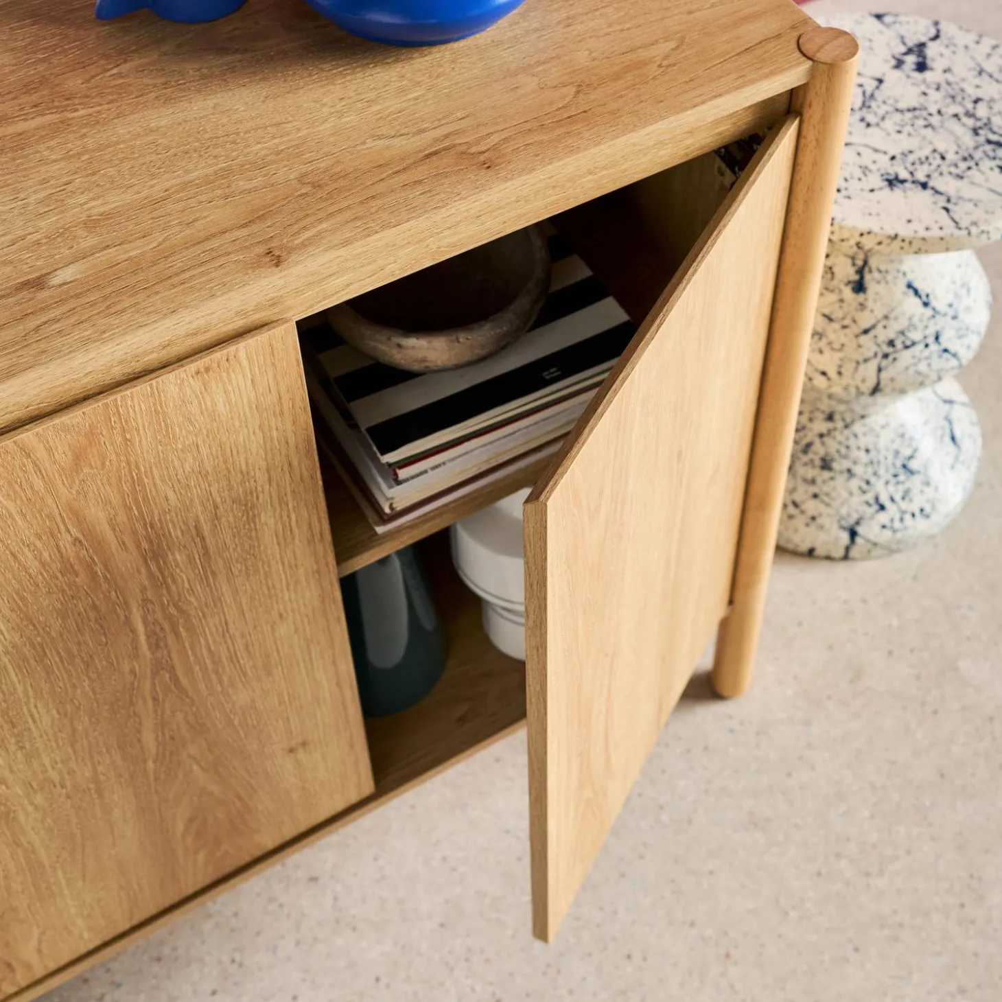 Sideboard Holzdekor 2 Türen 80 cm