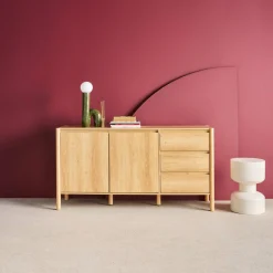 Sideboard Holzdekor 2 Türen 3 Schubladen 150 cm