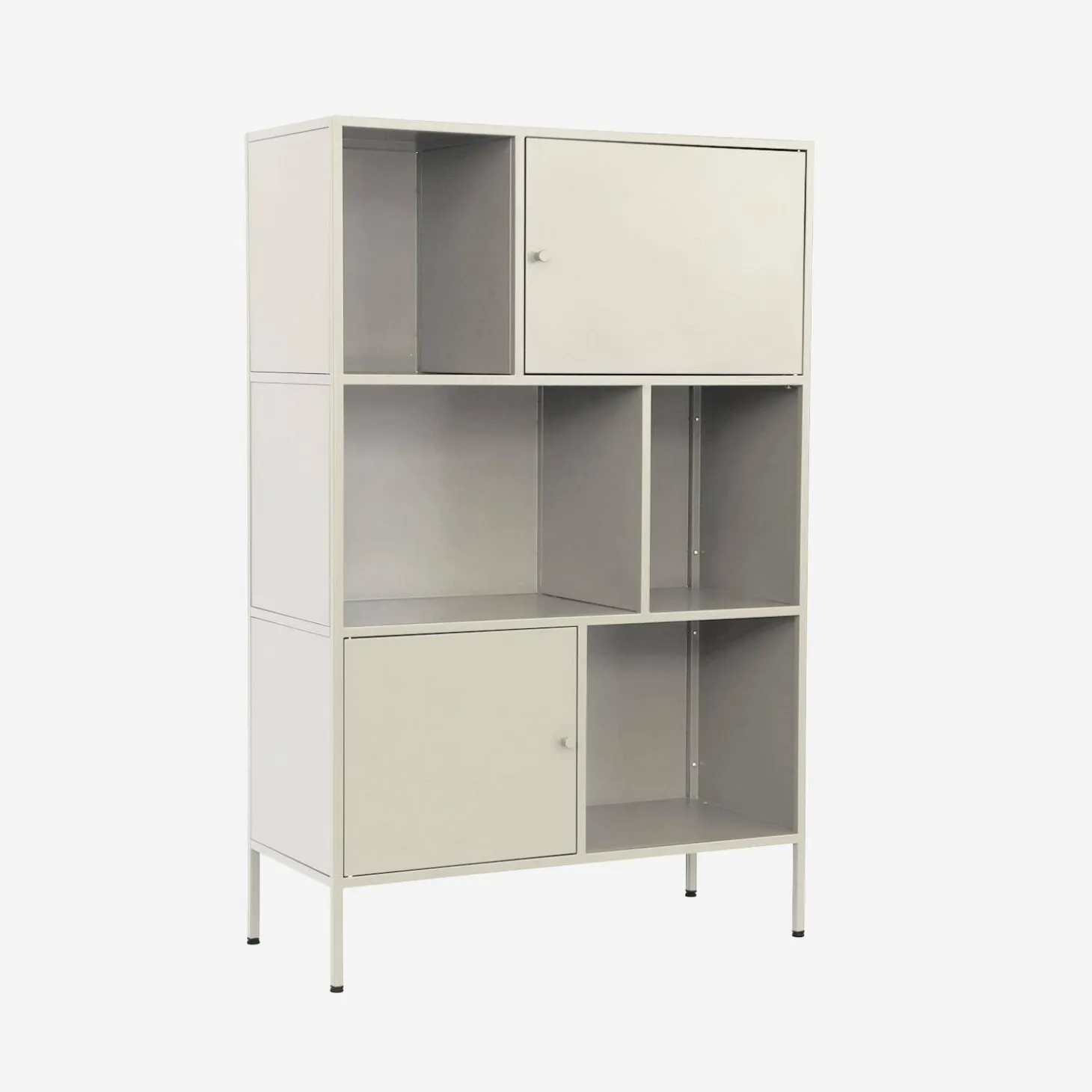 Sideboard, industrielles Aufbewahrungsmöbel aus Stahl mit 6 Stauräumen