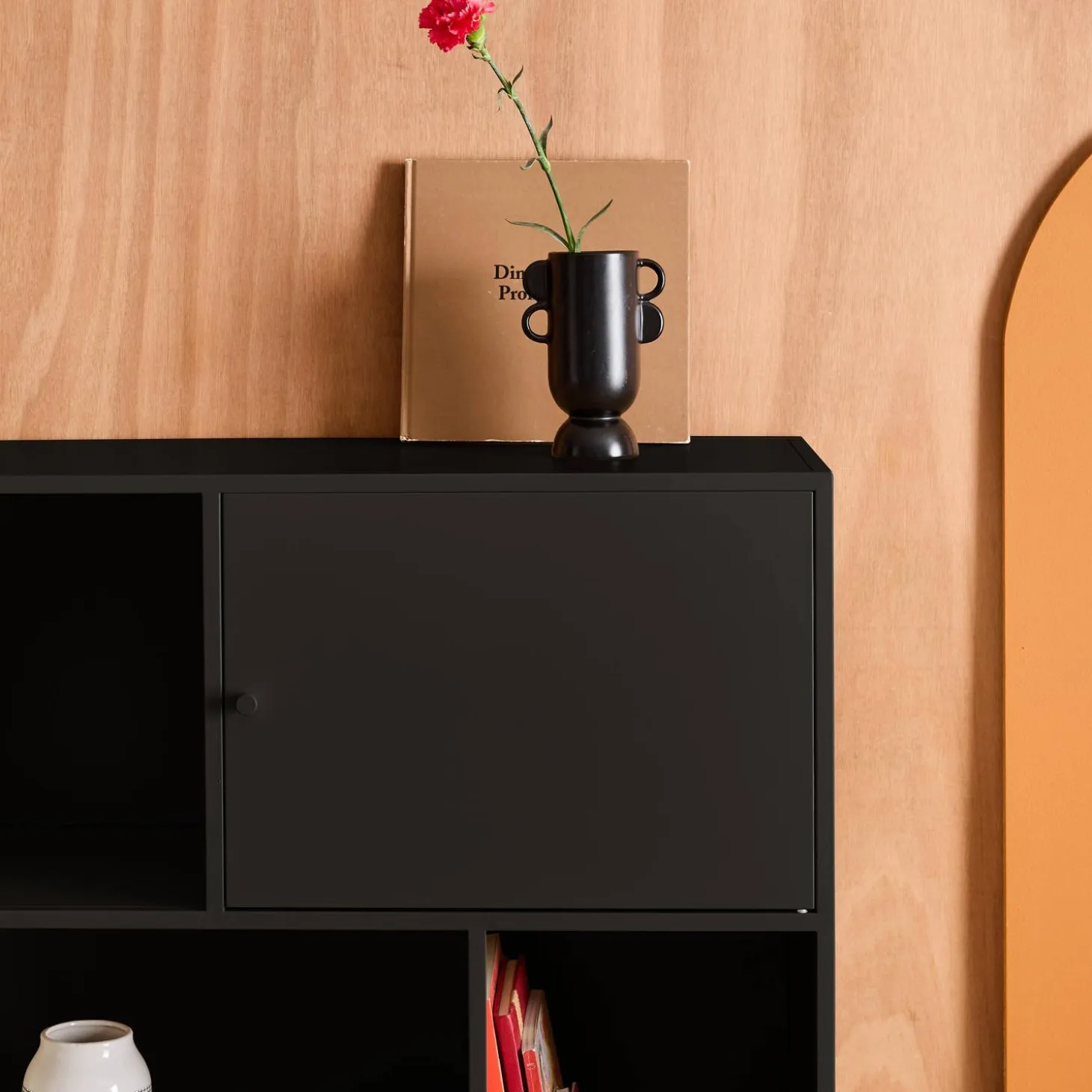 Sideboard, industrielles Aufbewahrungsmöbel aus Stahl mit 6 Stauräumen