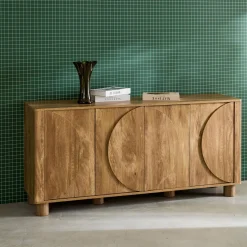 Sideboard mit Holzdekor und 4 Türen 155 cm