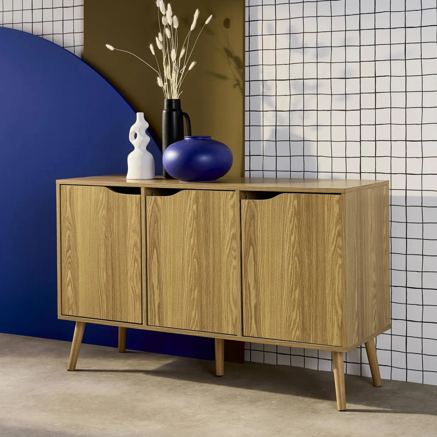 Sideboard 3 Türen und 3 Einlegeböden, 120 cm