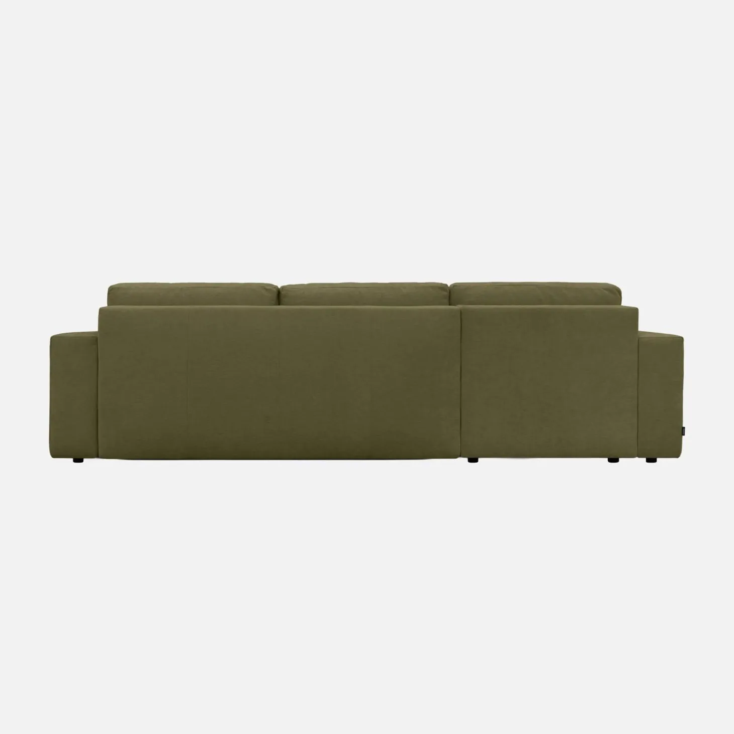 3-Sitzer Ecksofa mit Chenille-Bezug und Schlaffunktion, Recamiere beidseitig montierbar