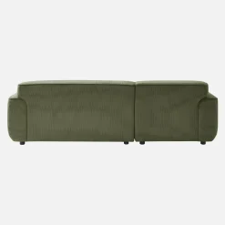 2-3-Sitzer Ecksofa mit Cordbezug, Recamiere links