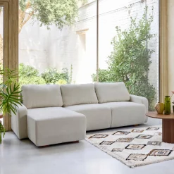 3-Sitzer Ecksofa Recamiere links mit Stoffbezug