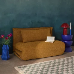 2-Sitzer Schlafsofa mit Bezug aus strukturiertem Bouclé