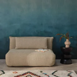 2-Sitzer Schlafsofa mit Bezug aus strukturiertem Bouclé