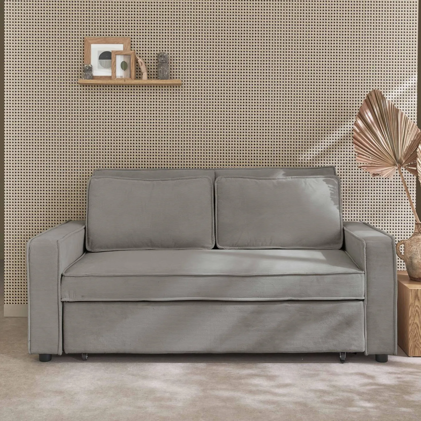 2-Sitzer Schlafsofa mit Cordbezug B 172,5 x T 91,5 x H 88,5cm