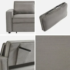 2-Sitzer Schlafsofa mit Cordbezug B 172,5 x T 91,5 x H 88,5cm