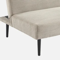 3-Sitzer Schlafsofa mit Cordbezug und Metallbeinen