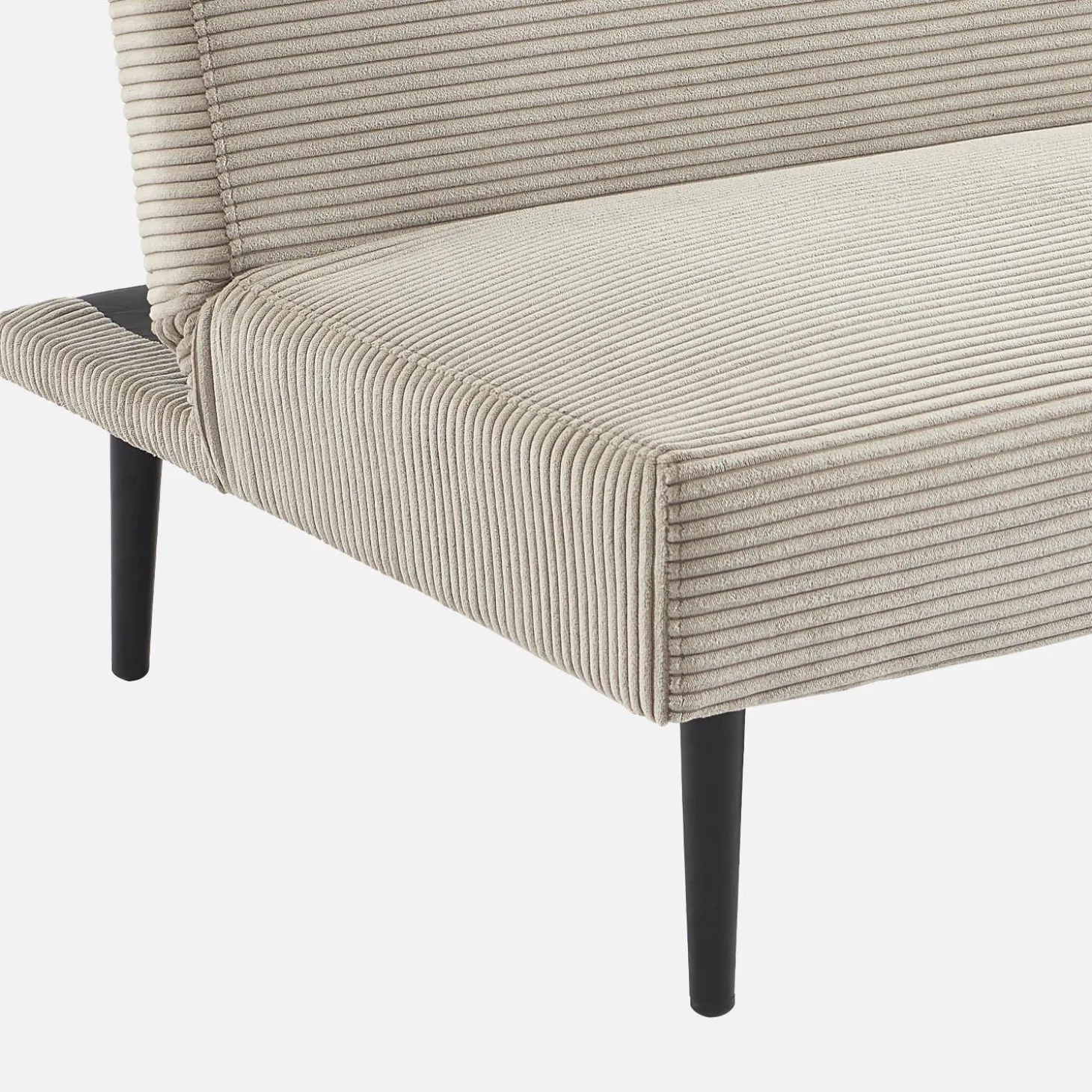 3-Sitzer Schlafsofa mit Cordbezug und Metallbeinen