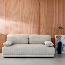 3-Sitzer Schlafsofa mit Cordbezug und Stauraum