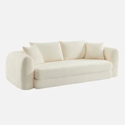 3-Sitzer-Schlafsofa mit strukturiertem Bouclé-Bezug