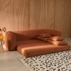 3-Sitzer-Schlafsofa mit strukturiertem Bouclé-Bezug