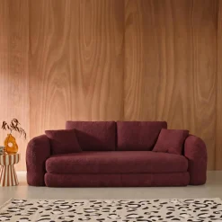 3-Sitzer-Schlafsofa mit strukturiertem Bouclé-Bezug