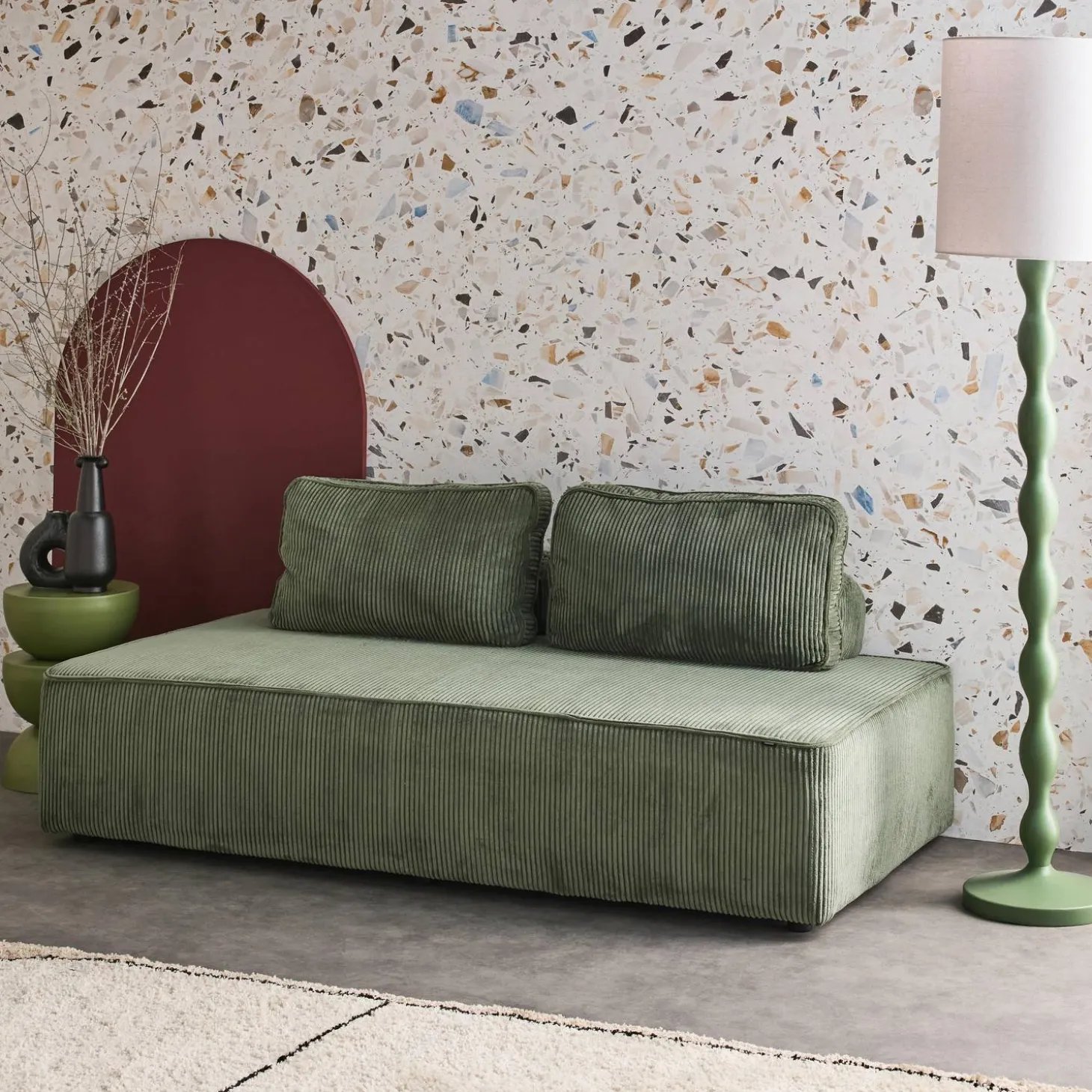 2-Sitzer Sessel für ein modulares Sofa - Cordbezug