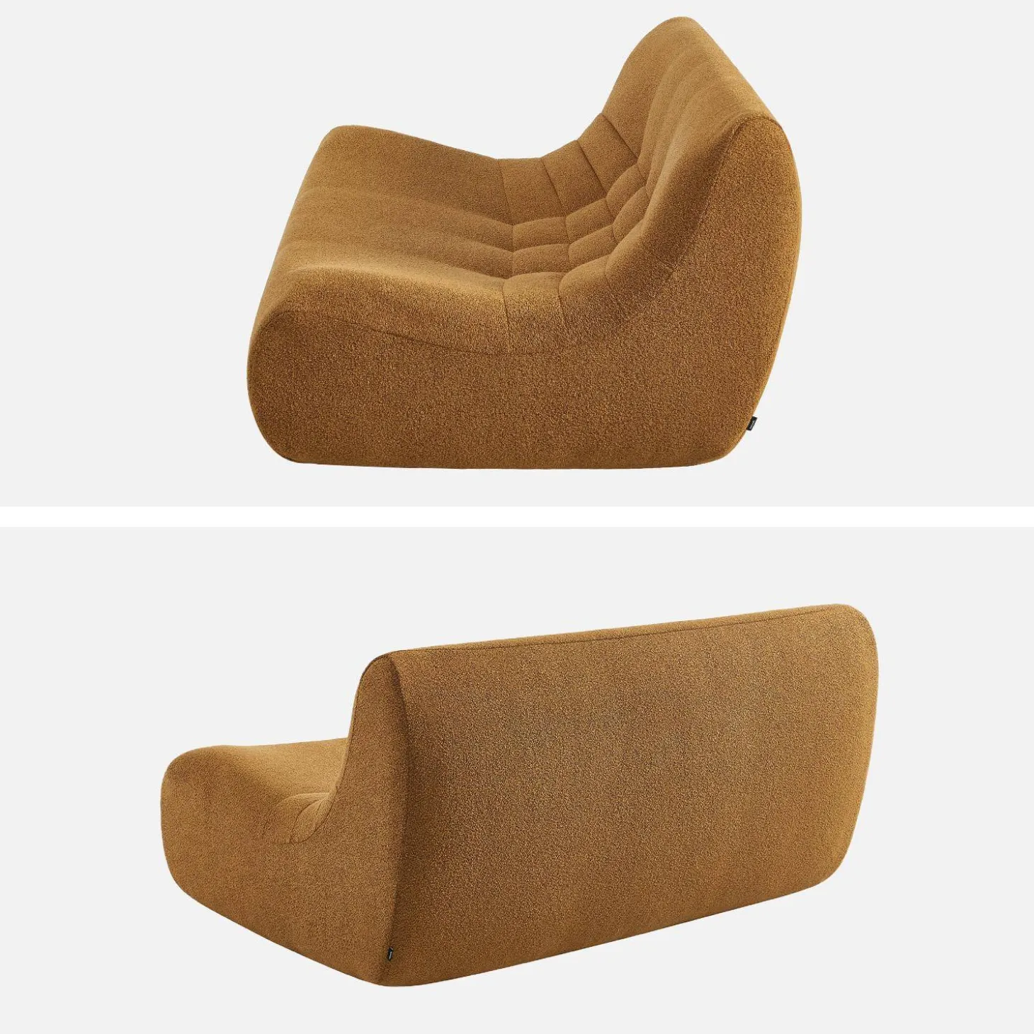 2-Sitzer Sessel mit strukturiertem Bouclé-Bezug