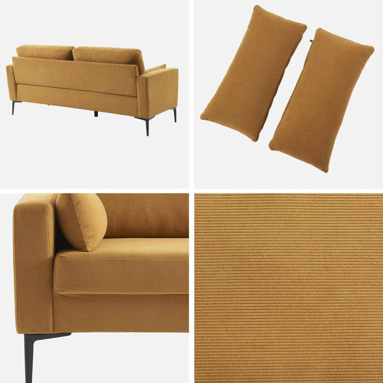 3-Sitzer-Sofa mit Cordbezug