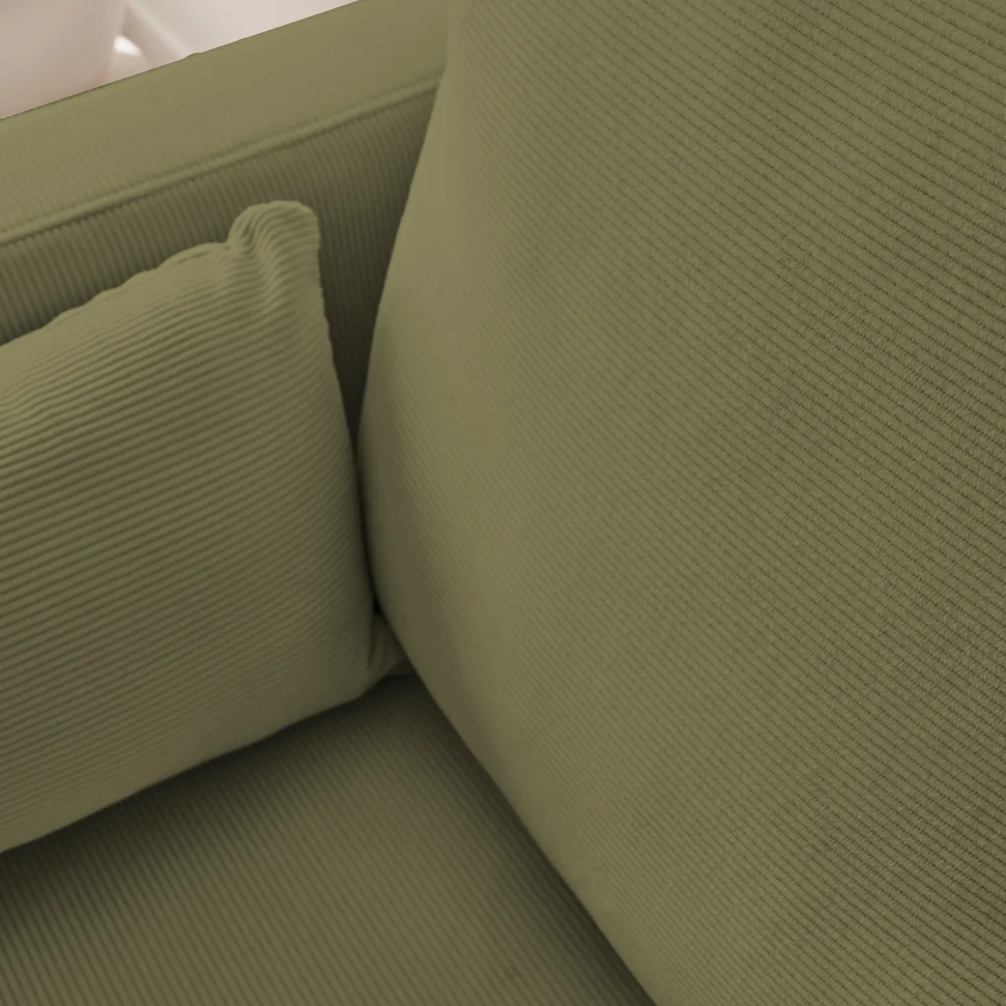 2-Sitzer-Sofa, mit Cordbezug und Metallfüßen