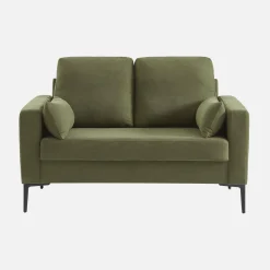 2-Sitzer-Sofa, mit Cordbezug und Metallfüßen